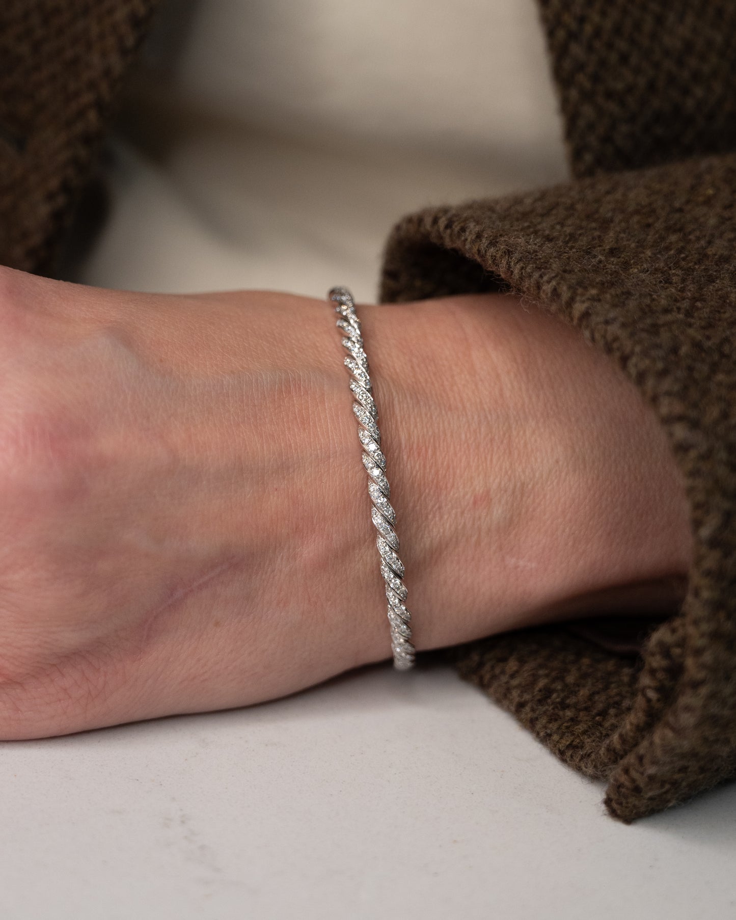 David Yurman Sculpted Cable Flex Bracelet 18k