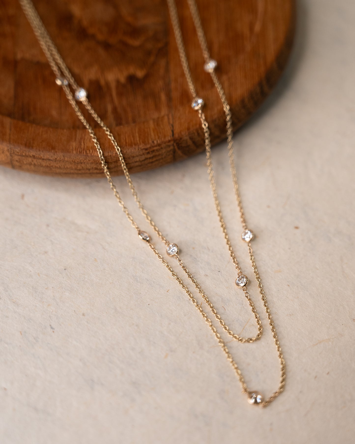2.25 Diamonds by the Yard Necklace 14k Yellow Gold