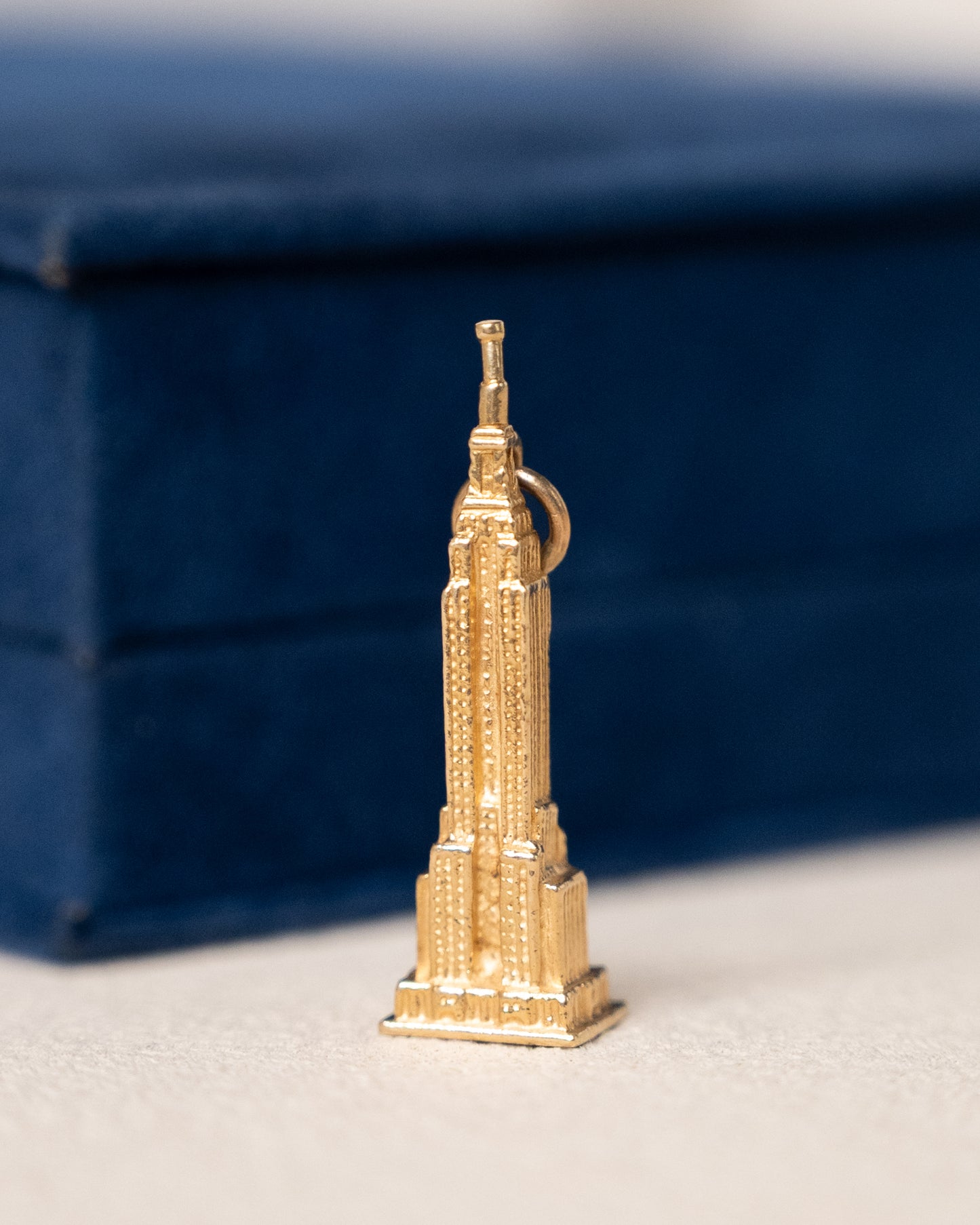 Vintage Empire State Building Charm 14k Yellow Gold