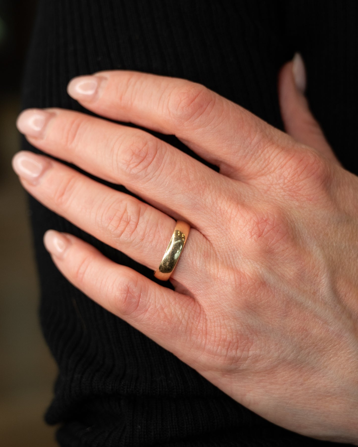 Vintage Jabel 5mm Wedding Band in 14k Yellow Gold