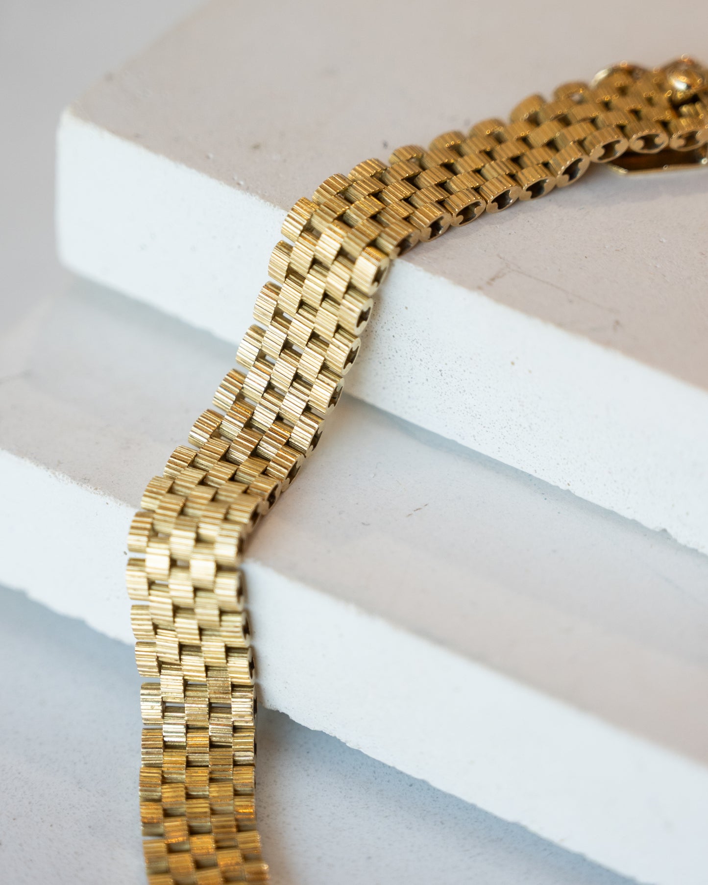 Vintage Tiffany & Co Watch Link Collar Necklace in 18k