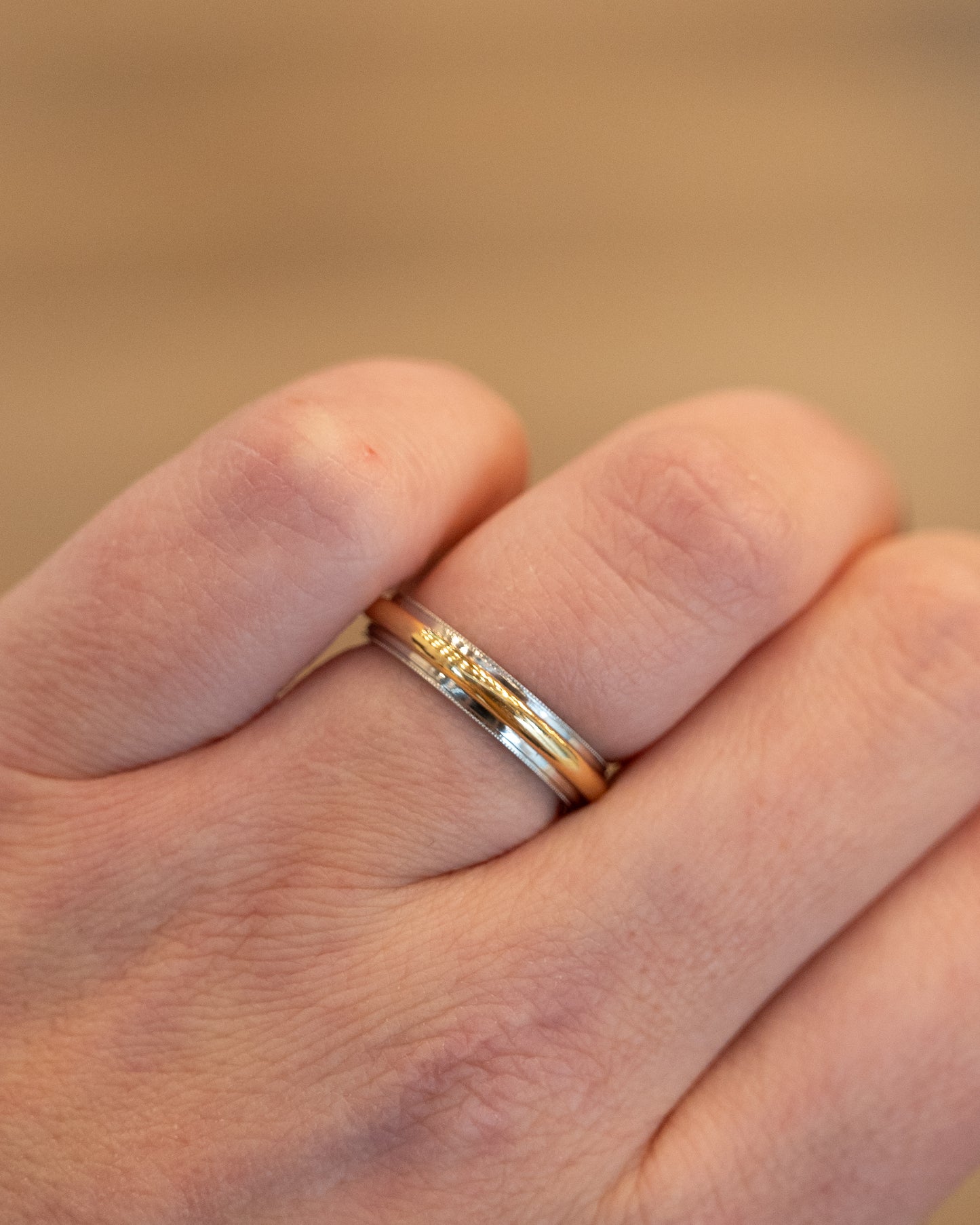 4mm Two-Tone Wedding Band in 18k/Platinum