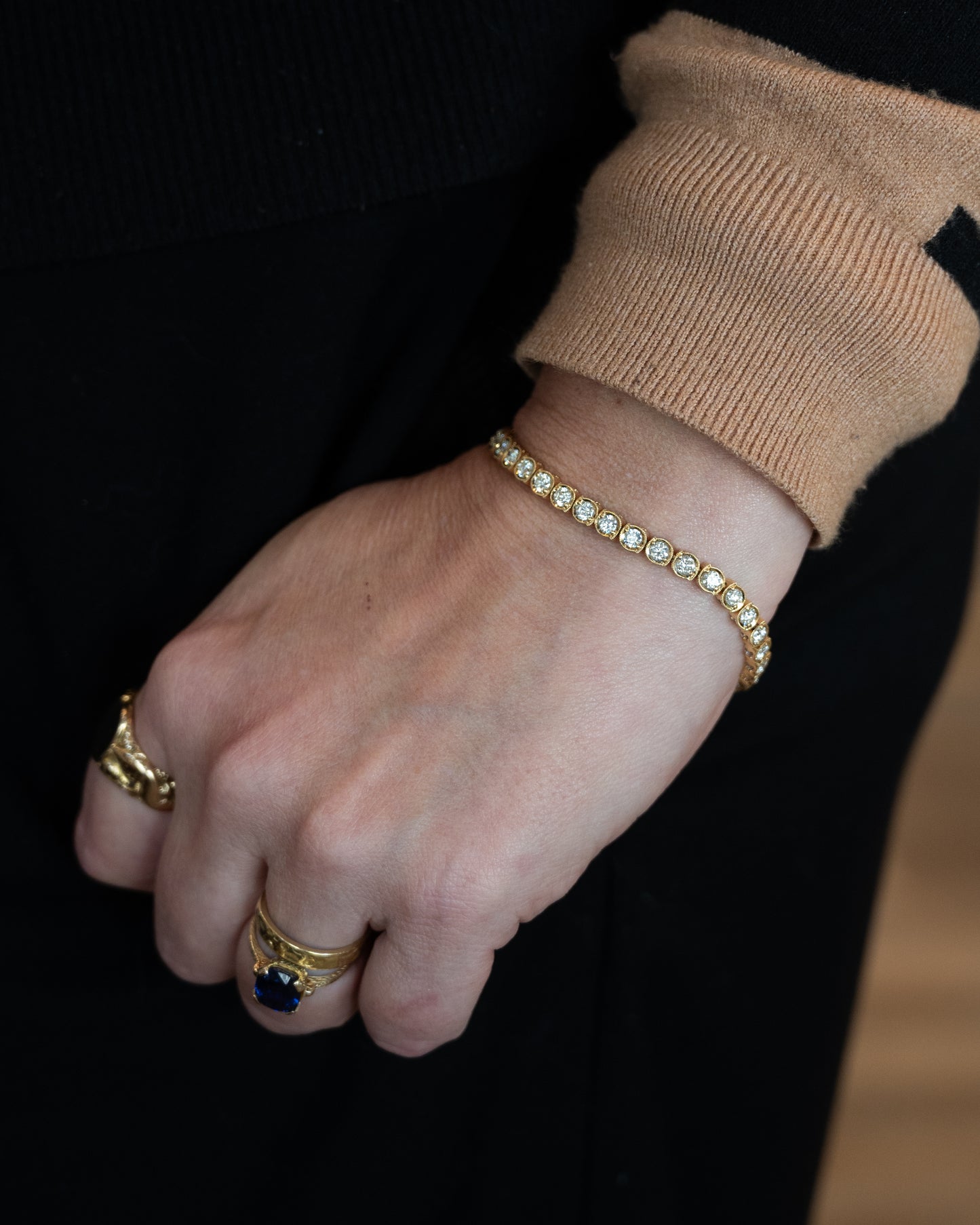 4.00 Carat Diamond Tennis Bracelet 18k Yellow Gold