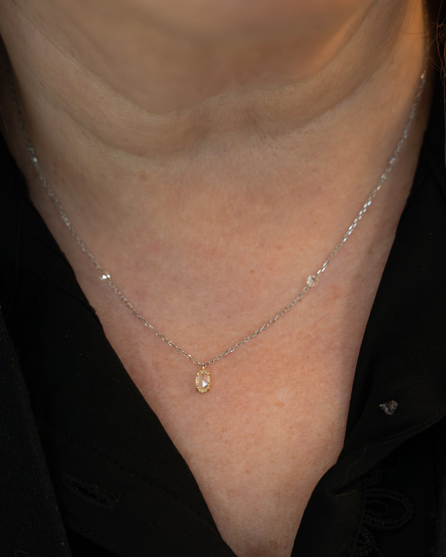 .27 Pear Diamond Pendant Necklace in 18k