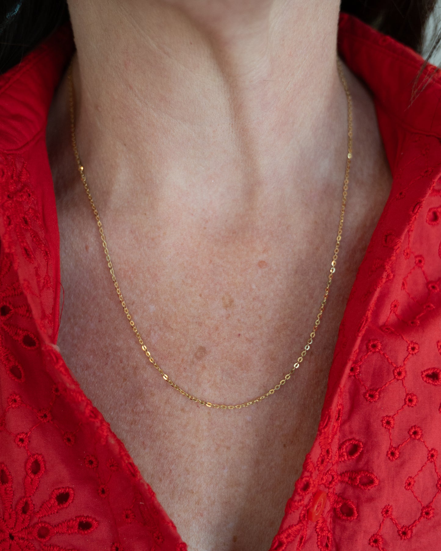 18" Oval Link Cable Chain Necklace in 14k Yellow Gold