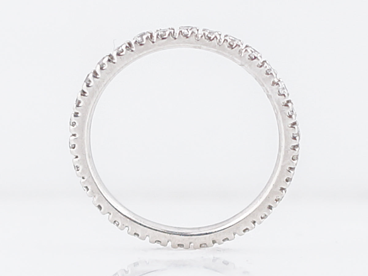 Eternity Wedding Band Modern .48 Round Brilliant Cut Diamonds in Platinum