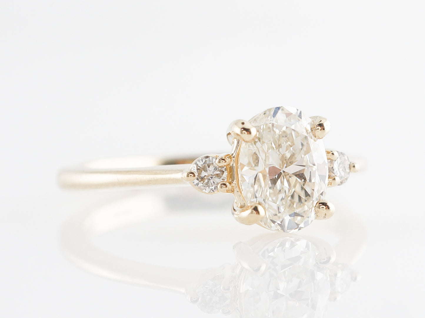 1 Carat GIA Oval Cut Diamond Engagement Ring in 14k