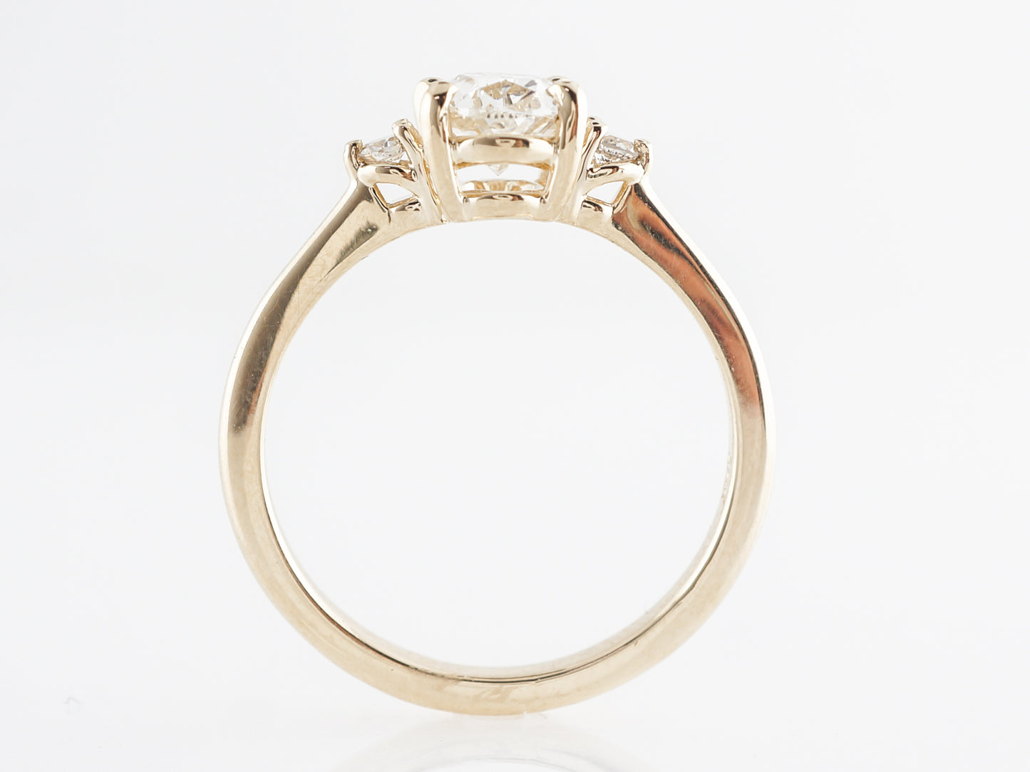 1 Carat GIA Oval Cut Diamond Engagement Ring in 14k