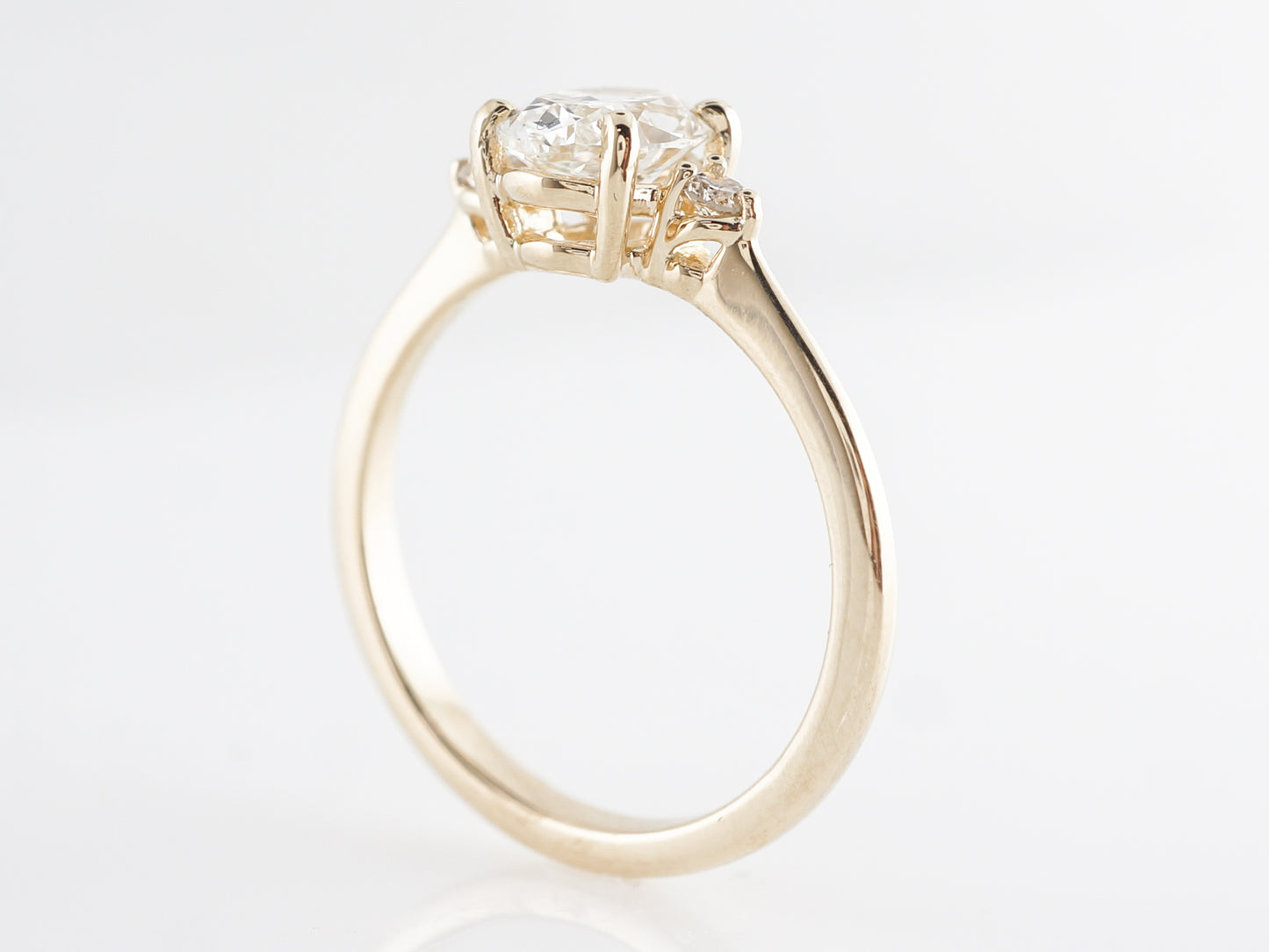 1 Carat GIA Oval Cut Diamond Engagement Ring in 14k