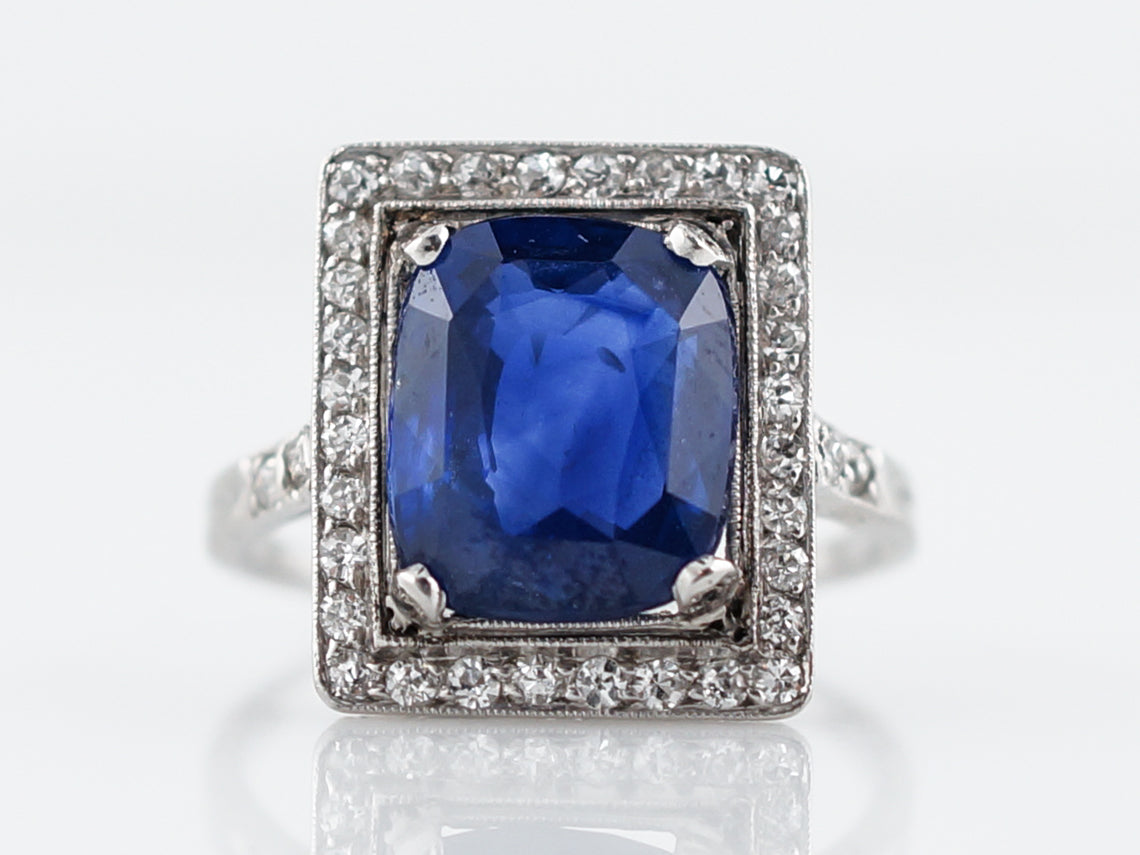 Carat Cushion Sapphire Engagement Ring Art Deco – Filigree Jewelers