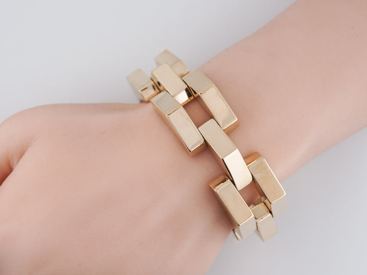 Vintage Bracelet Mid-Century in 14k Yellow Gold