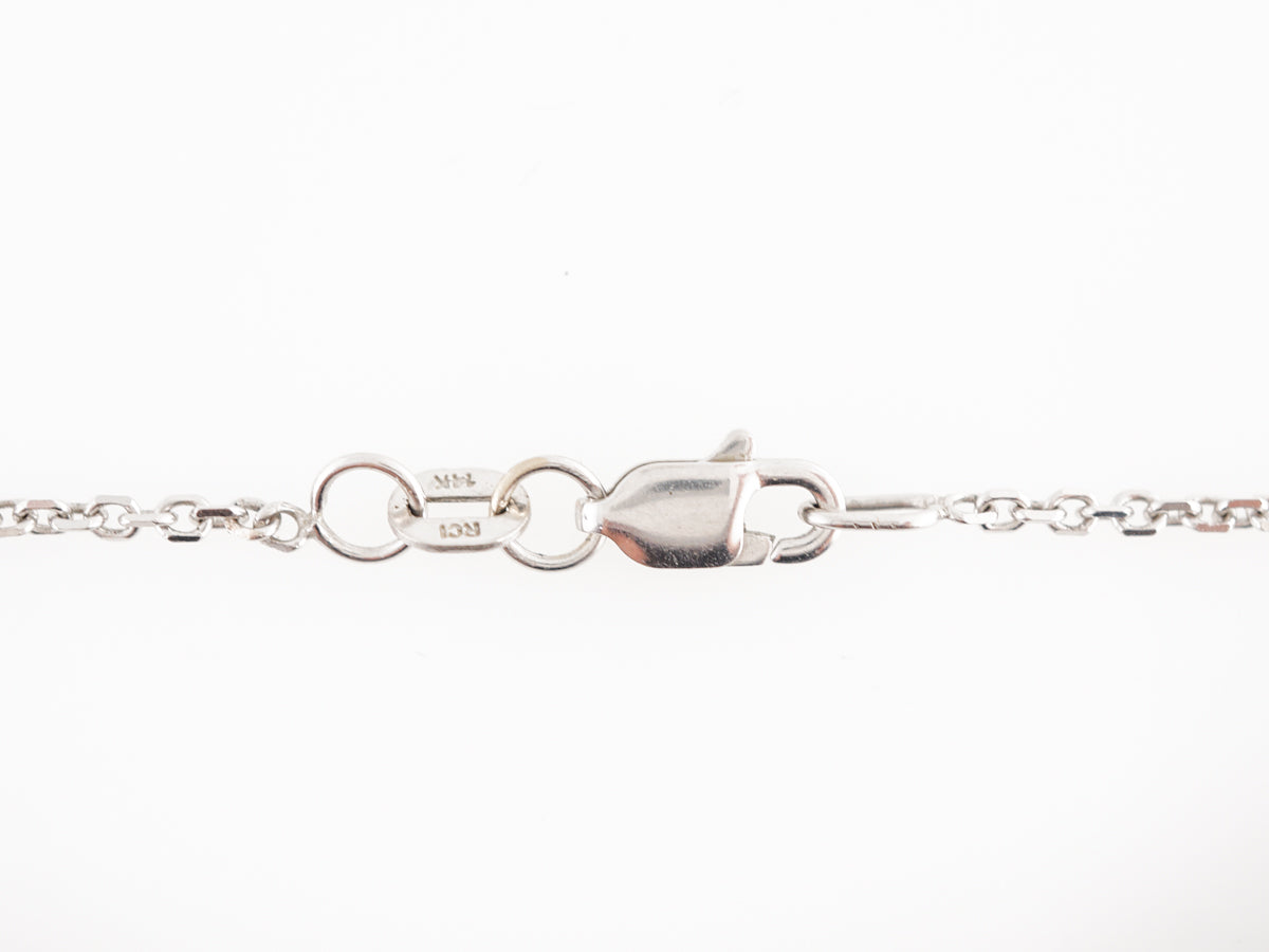 16 Inch Chain Necklace in 14k White Gold