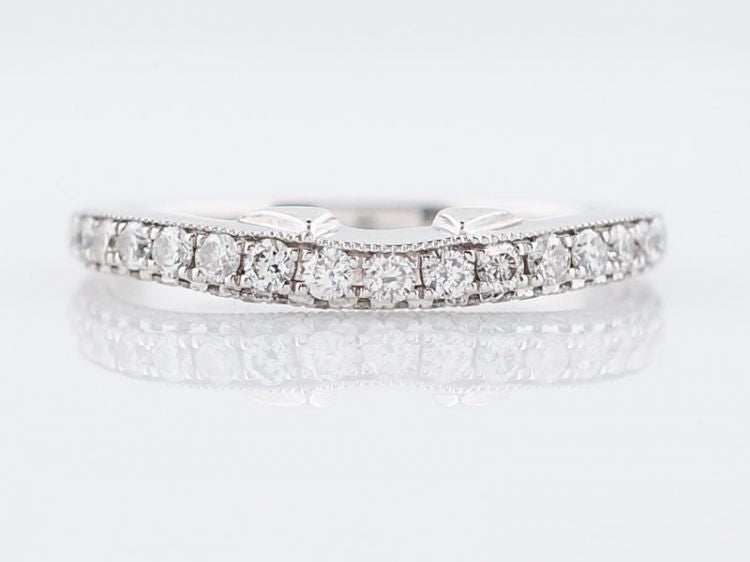 Neil Lane Wedding Band Modern Round Brilliant Cut Diamonds in