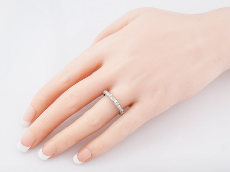 Neil Lane Wedding Band Modern .52 Round Brilliant Cut Diamonds in 14k White Gold