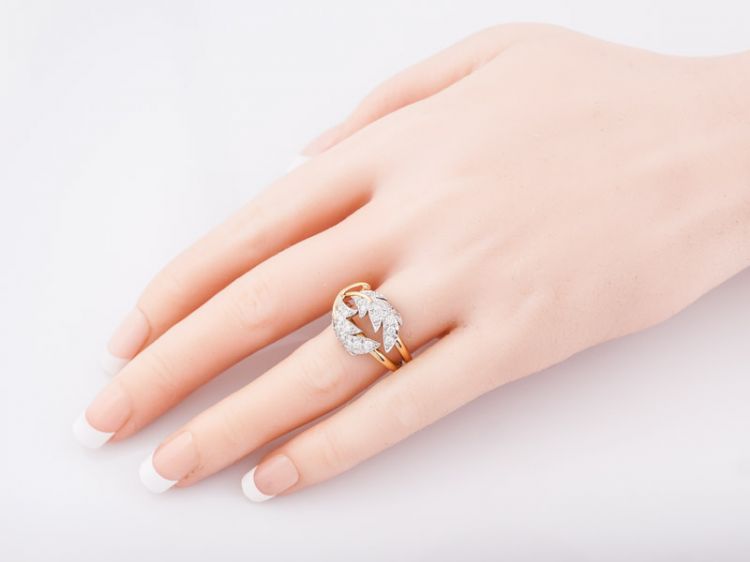 Tiffany & Co Right Hand Ring Modern .54 Round Brilliant Cut Diamonds in 18k Yellow Gold