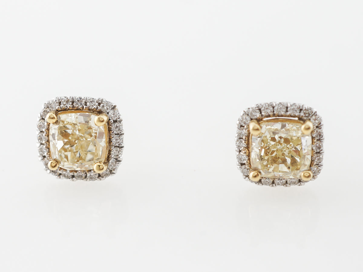 Carat Fancy Yellow Diamond Stud Earrings – Filigree Jewelers