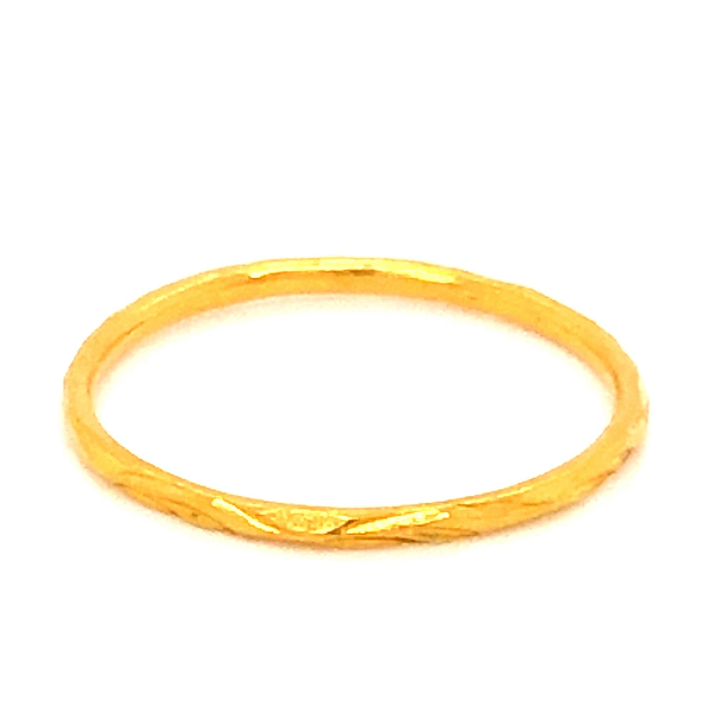 1.24mm Art Deco Wedding Band in 22k Yellow Gold