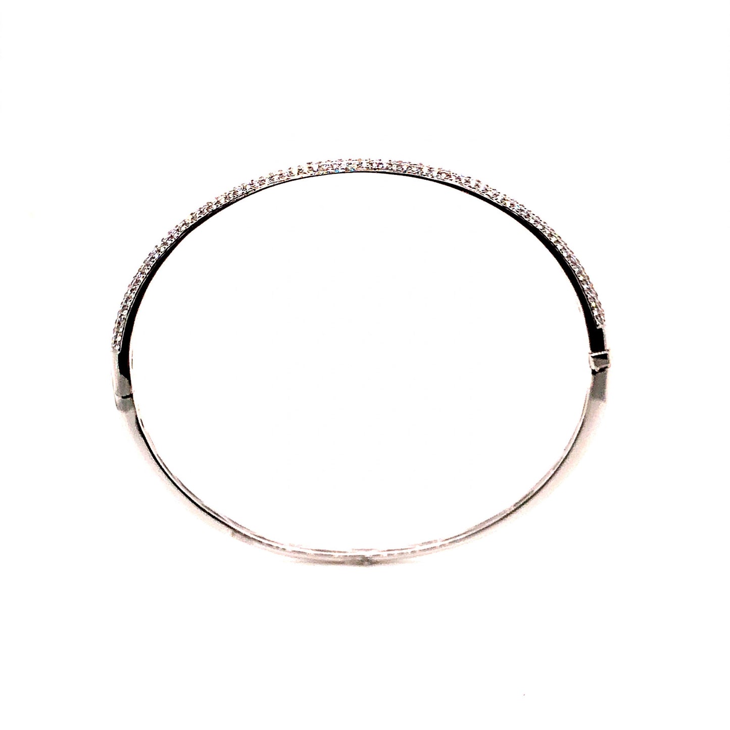 1.10 Diamond Bangle Bracelet in 18k White Gold