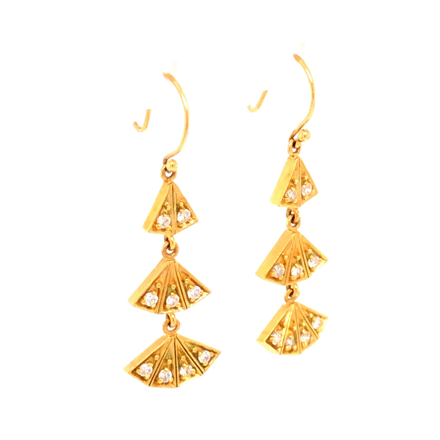 .36 Mizuki Diamond Earrings in 14k Yellow Gold