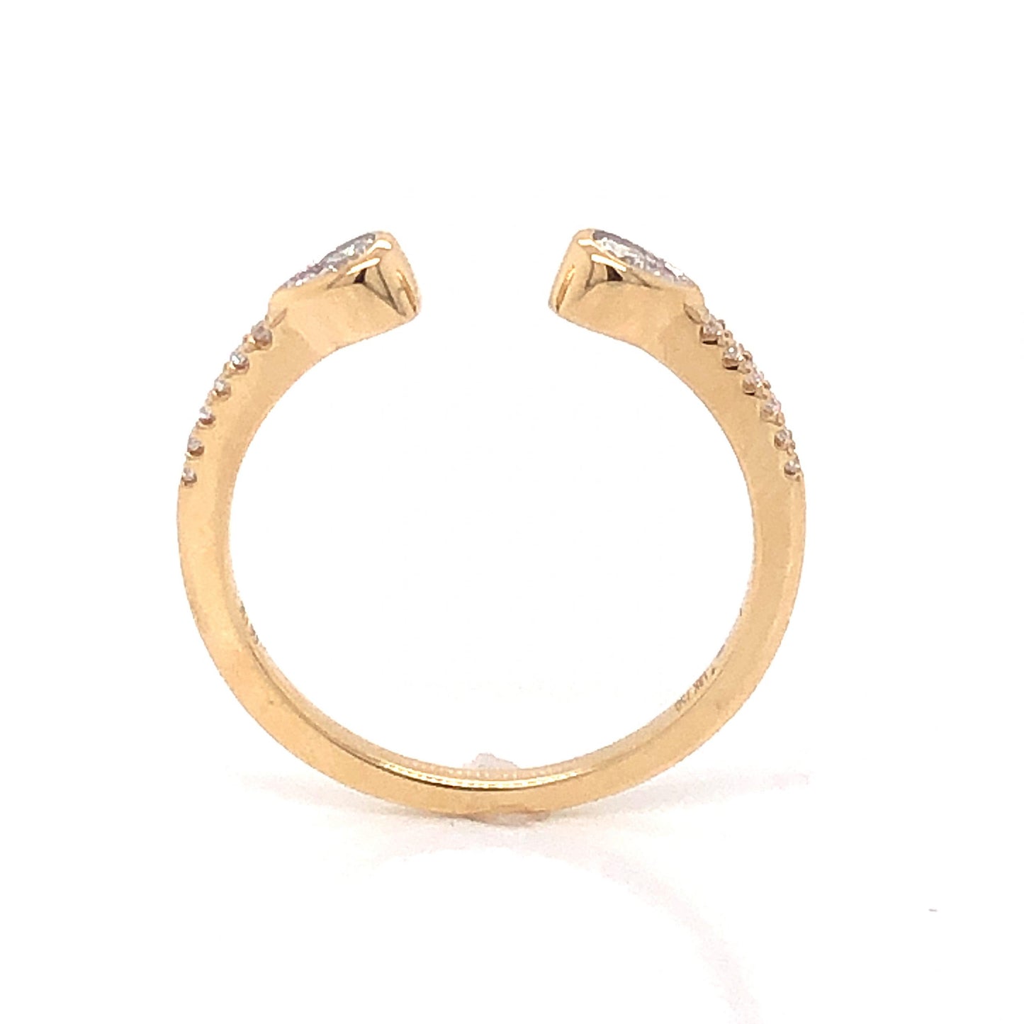 .14 Open Diamond Wedding Band in 18k Yellow Gold