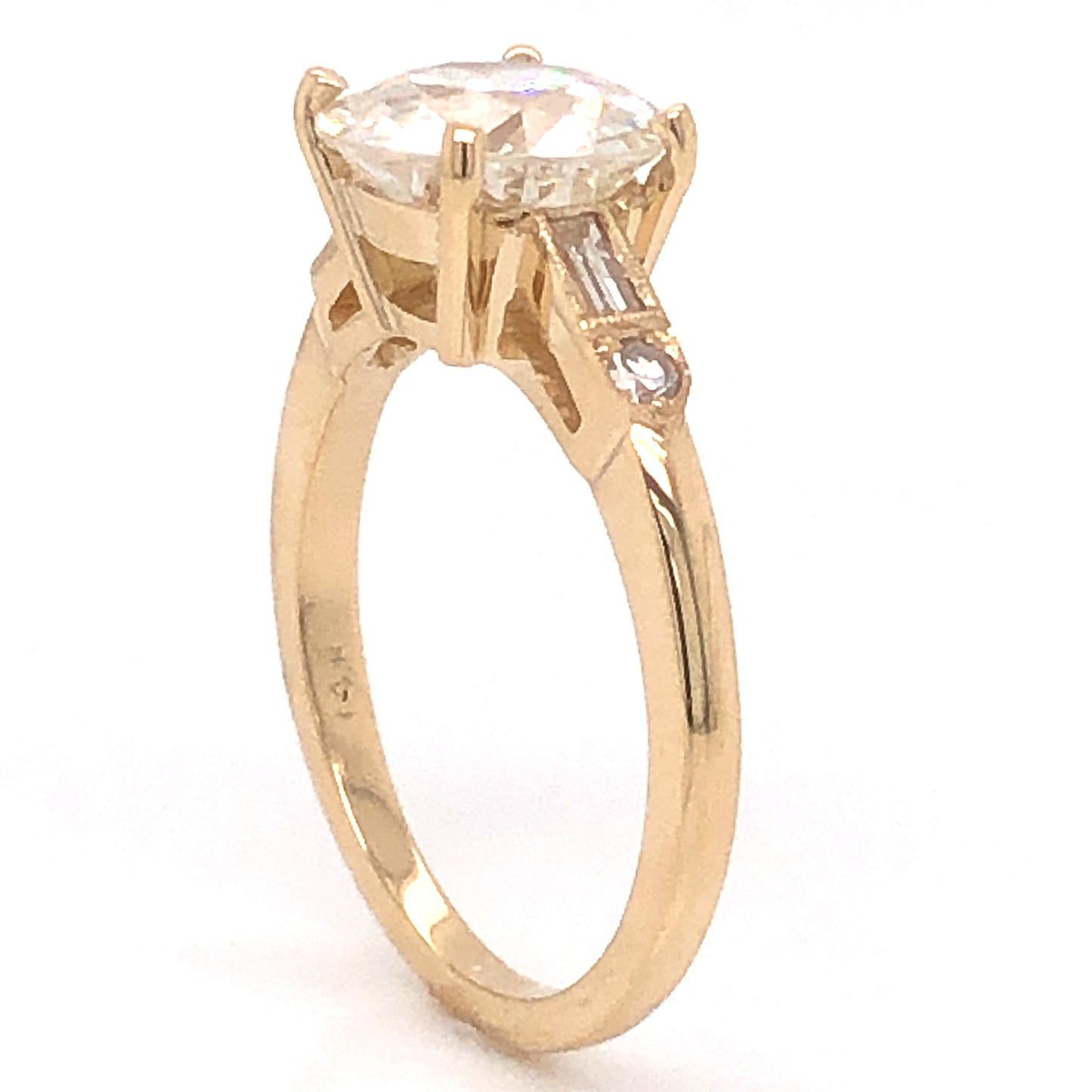 2.50 Old European Cut GIA Diamond Engagement Ring in 14k