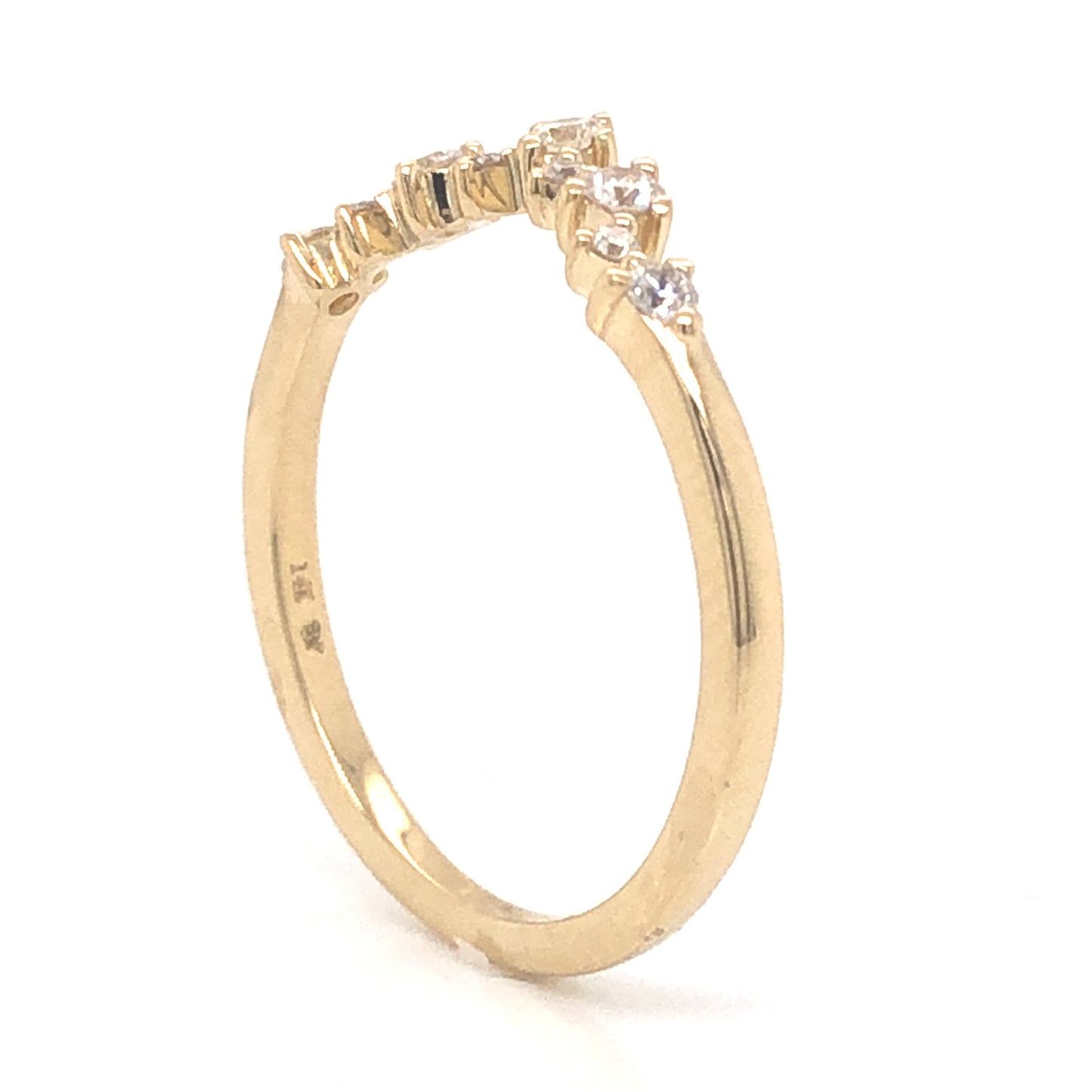 .21 Diamond Tiara Wedding Band in 14k Yellow Gold