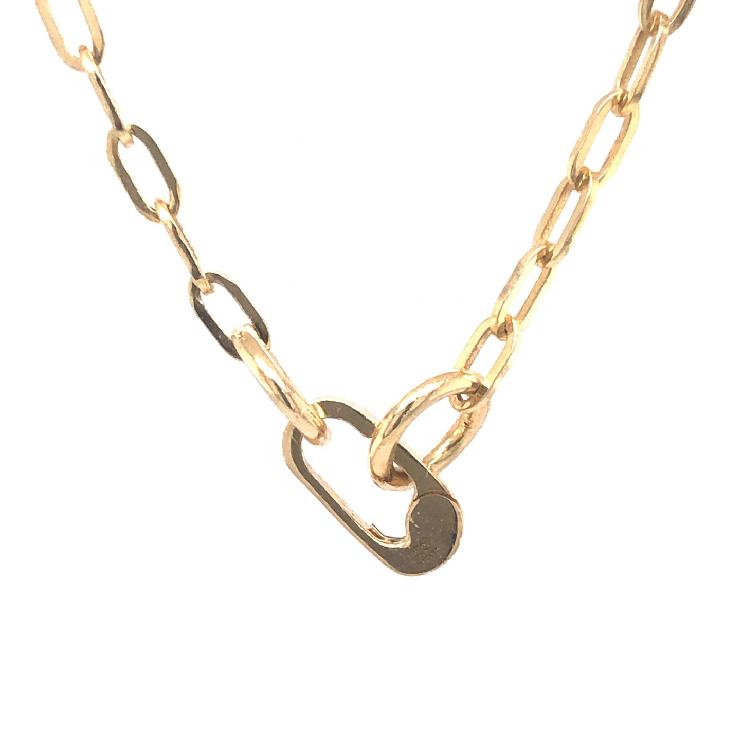 30 Inch Paperclip Chain Necklace in 14k Yellow Gold