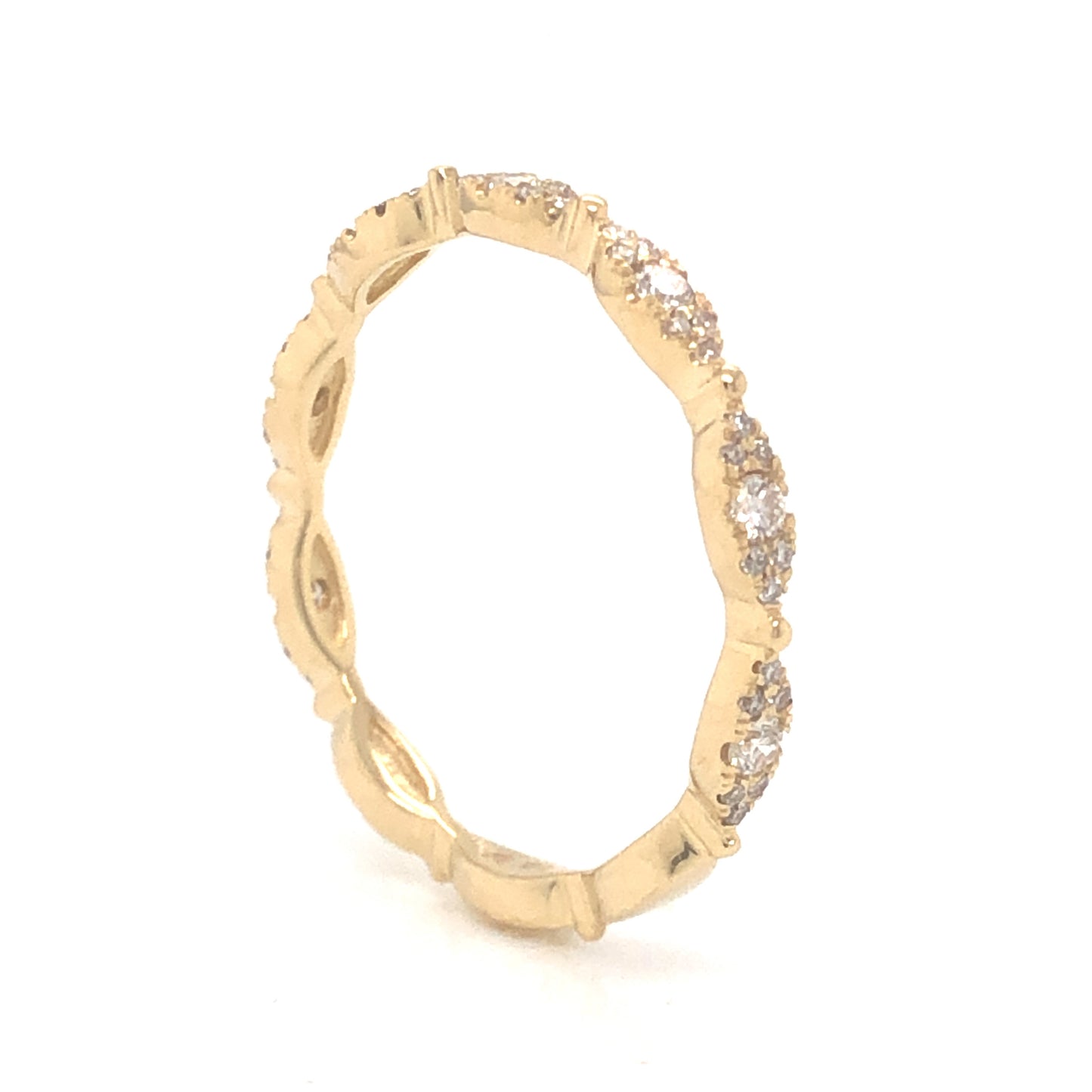 .21 Round Brilliant Diamond Wedding Band in 14k Yellow Gold