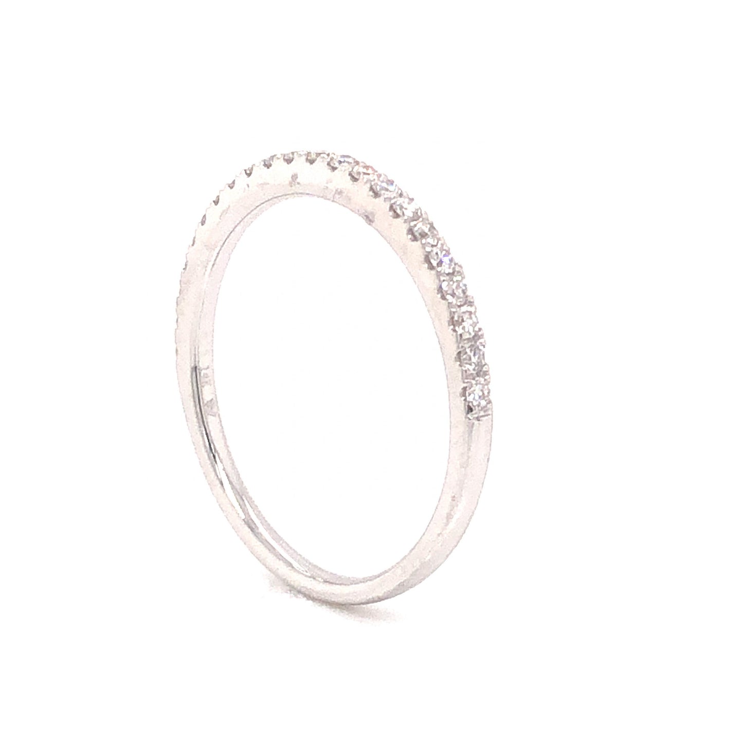 .23 Half-Eternity Diamond Wedding Band in 14k White Gold
