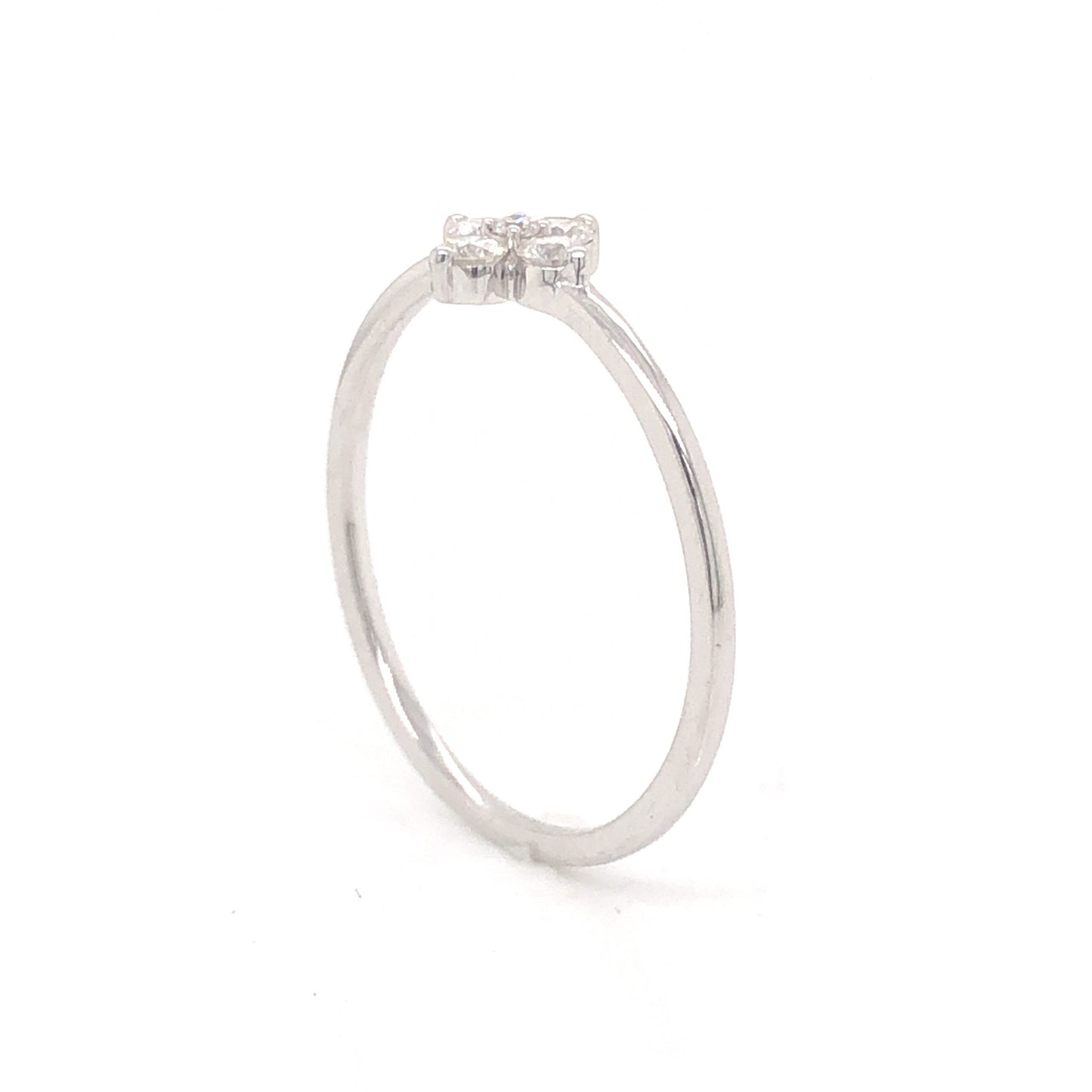 .17 Diamond Cluster Stacking Ring in 14k White Gold