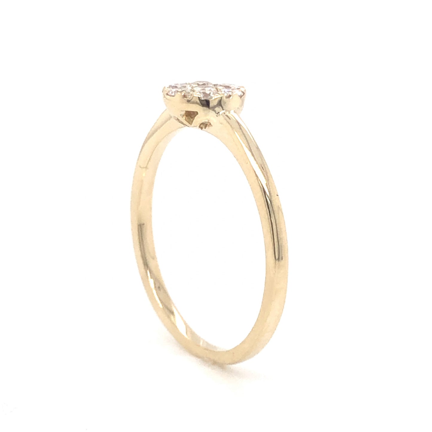 .26 Pave Diamond Stacking Ring in 14k Yellow Gold