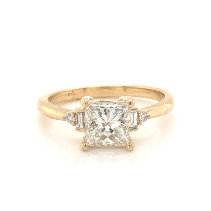 1.20 Princess Cut Diamond Engagement Ring in 14K Yellow Gold