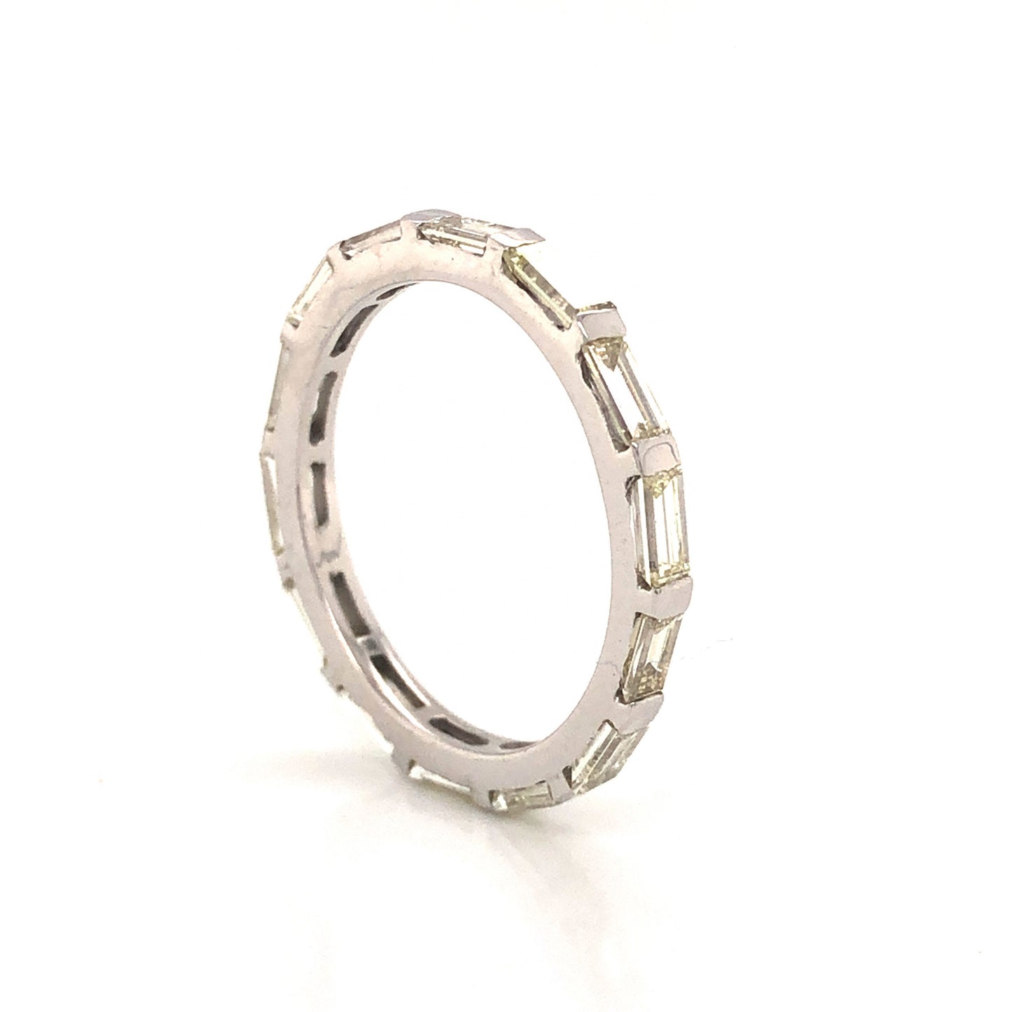 Baguette Cut Diamond Eternity Wedding Band in 14k White Gold