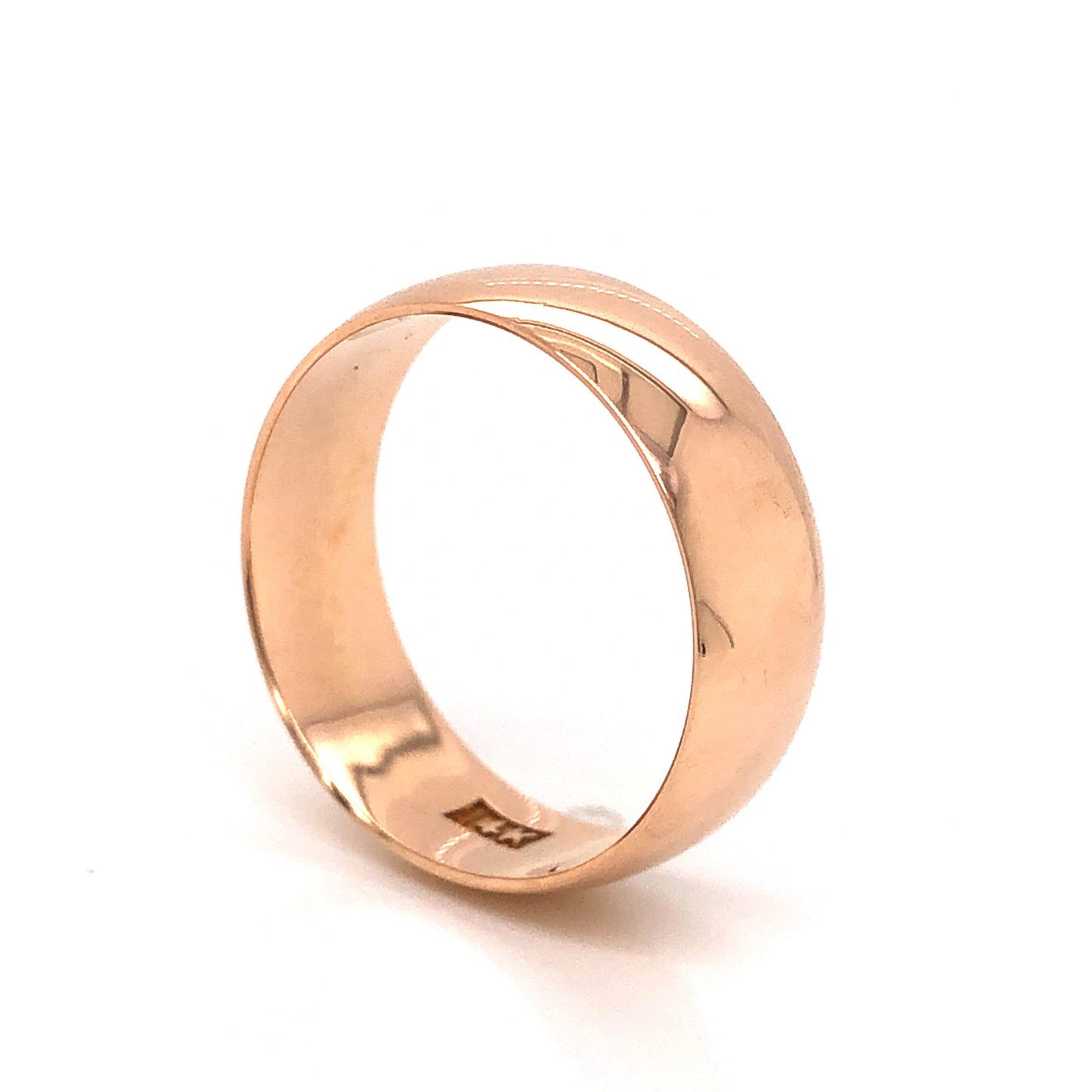 Mid-Century 6.5mm Wedding Band in 14k Rose Gold