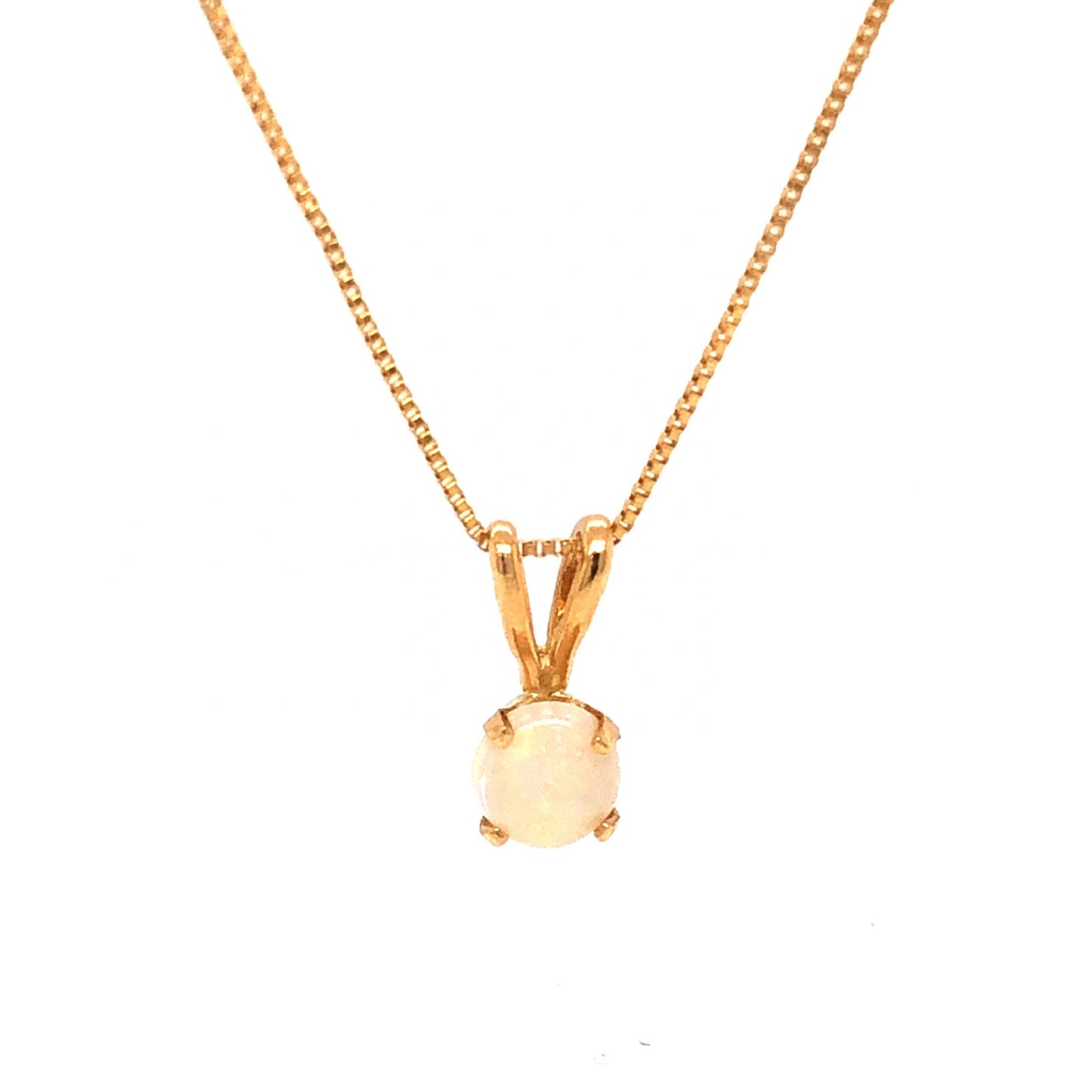 Opal Pendant Necklace in 14k Yellow Gold