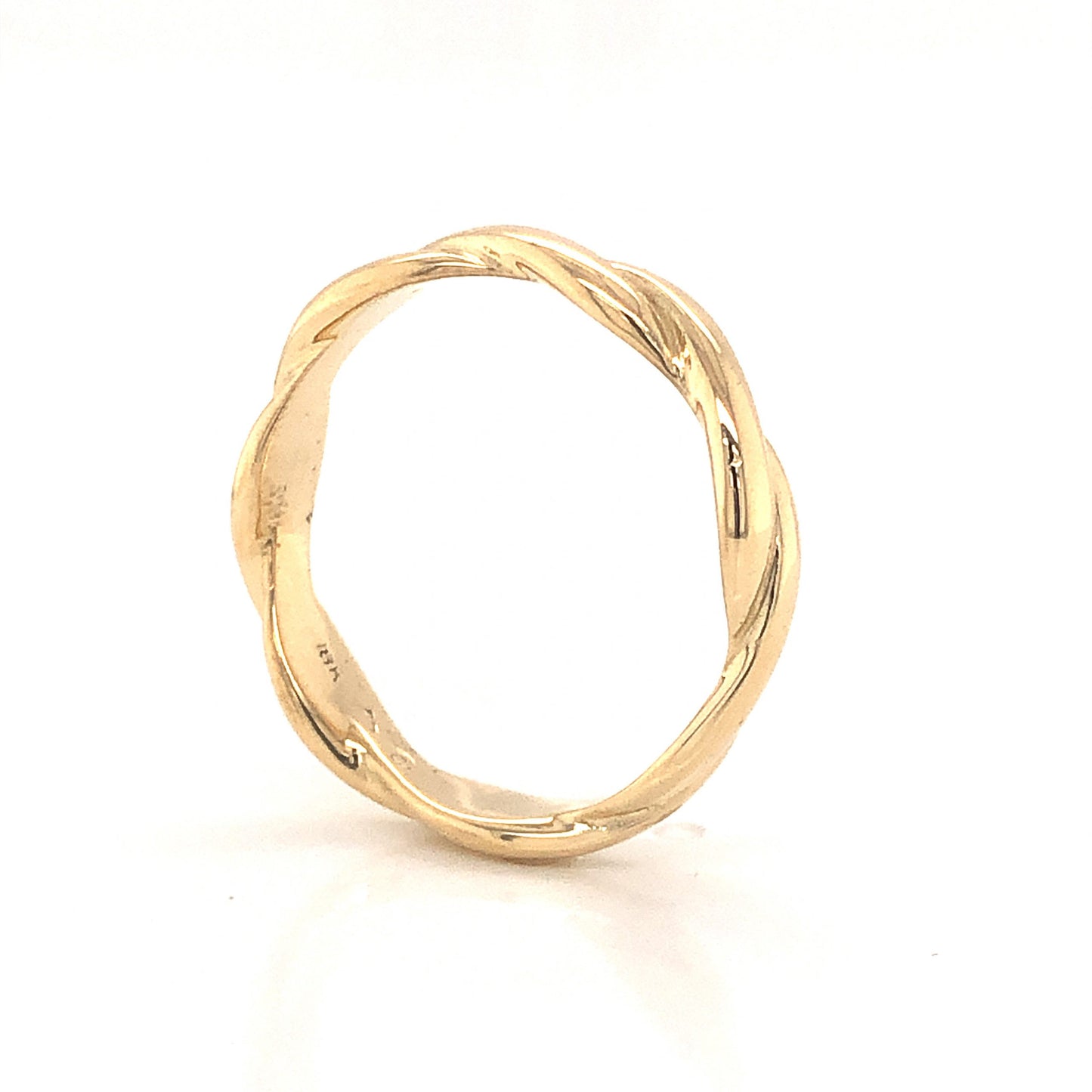 Men's Twist Wedding Band in 18k Yellow Gold