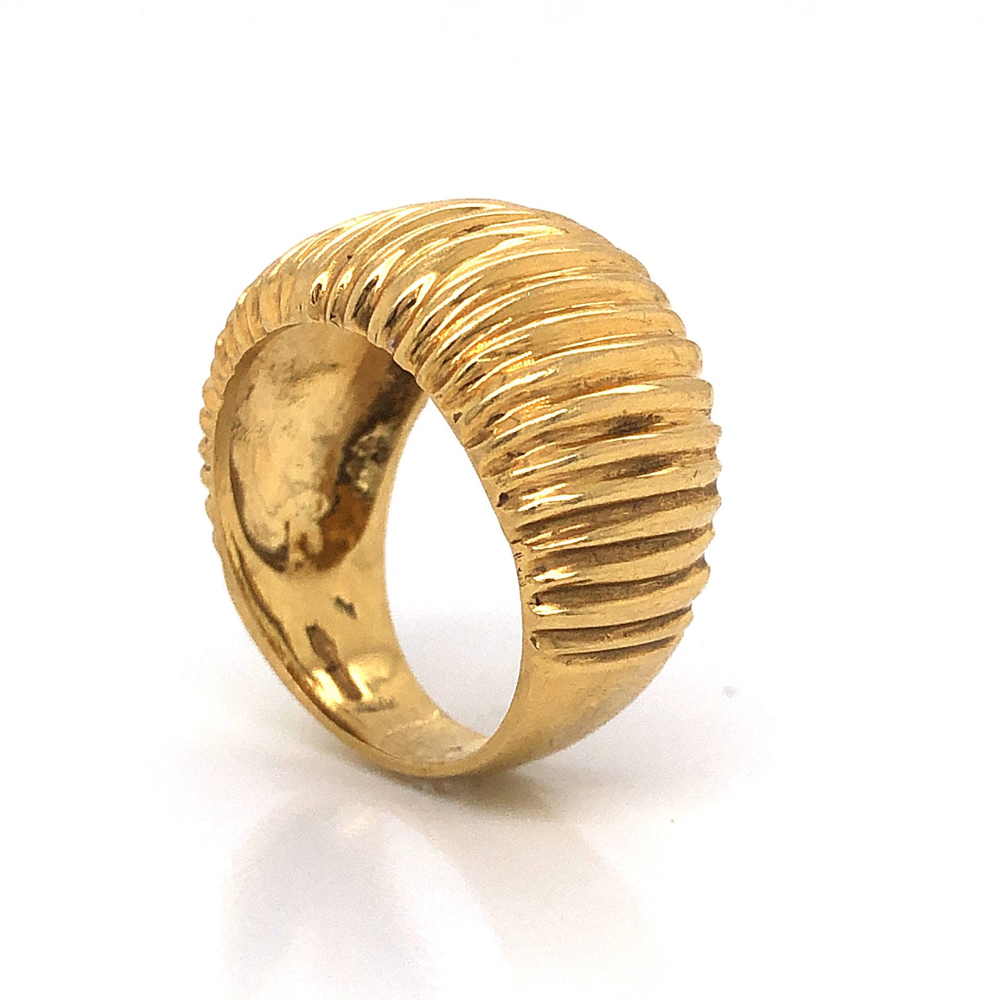 Textured Statement Ring in 18k Yellow Gold