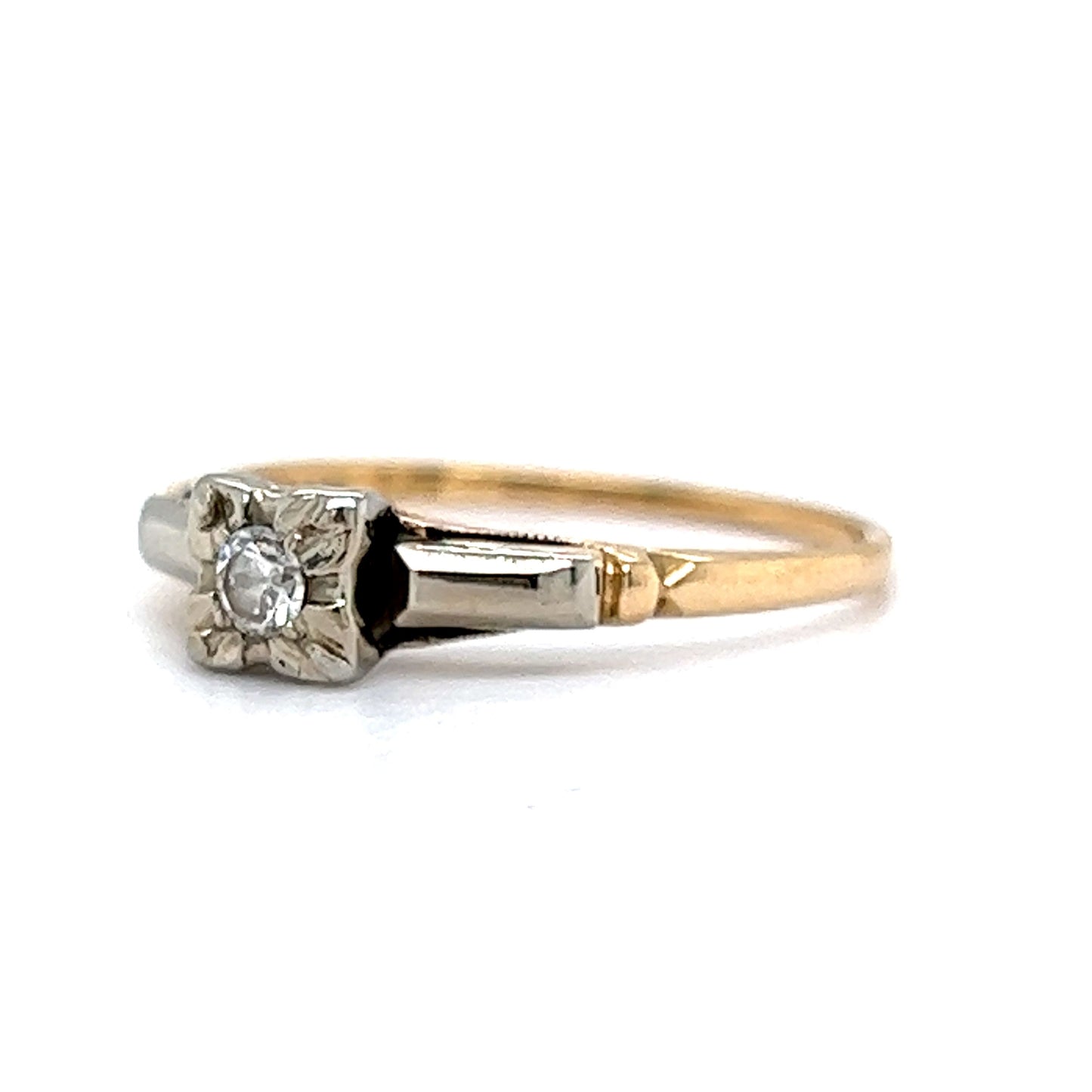 Vintage .07 Diamond Engagement Ring in 14k Gold