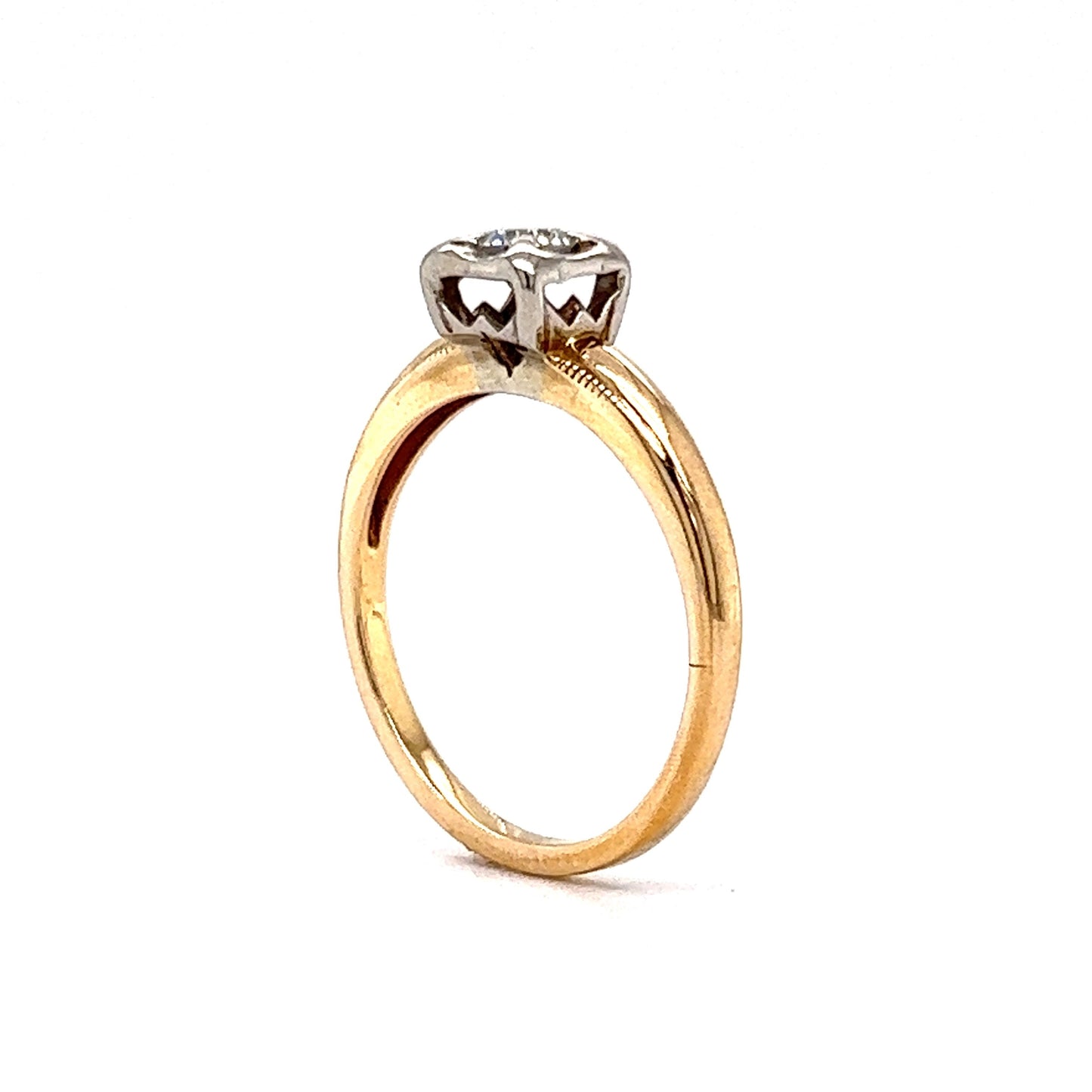 .20 Retro Solitaire Diamond Engagement Ring in 14k Gold