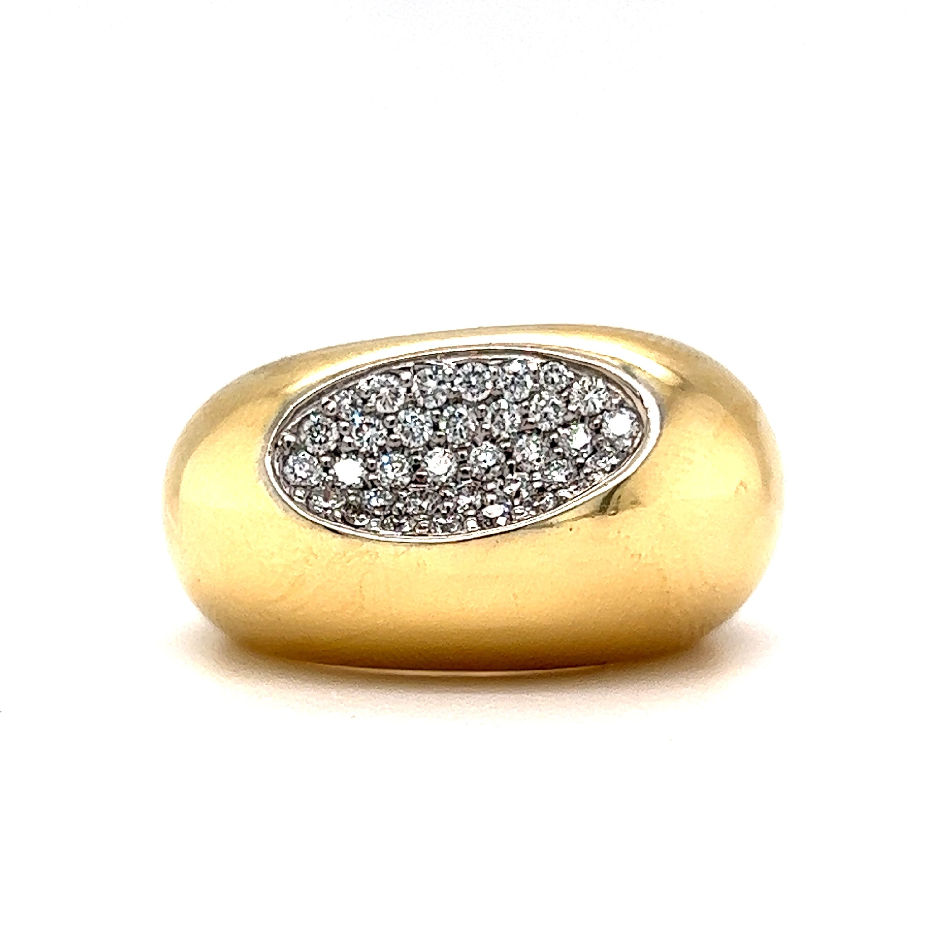 Roberto Coin Capri Plus Diamond Ring in 18k Yellow Gold – Filigree