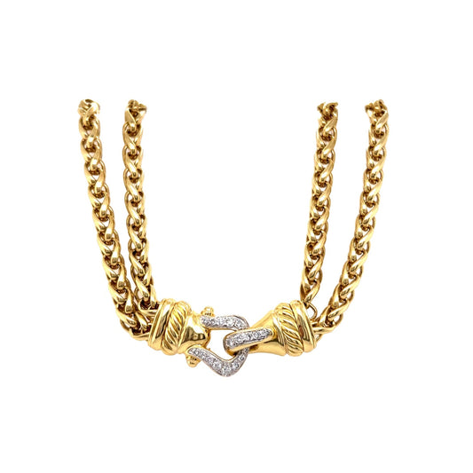 Yurman Diamond Necklace in 18k Yellow Gold