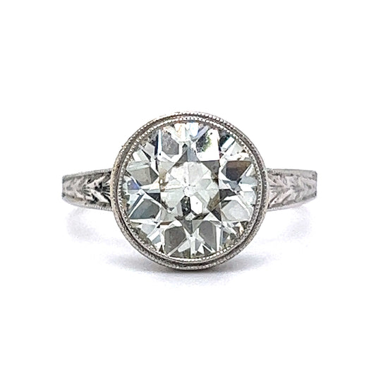 Antique 2.84 European Diamond Engagement Ring 20k