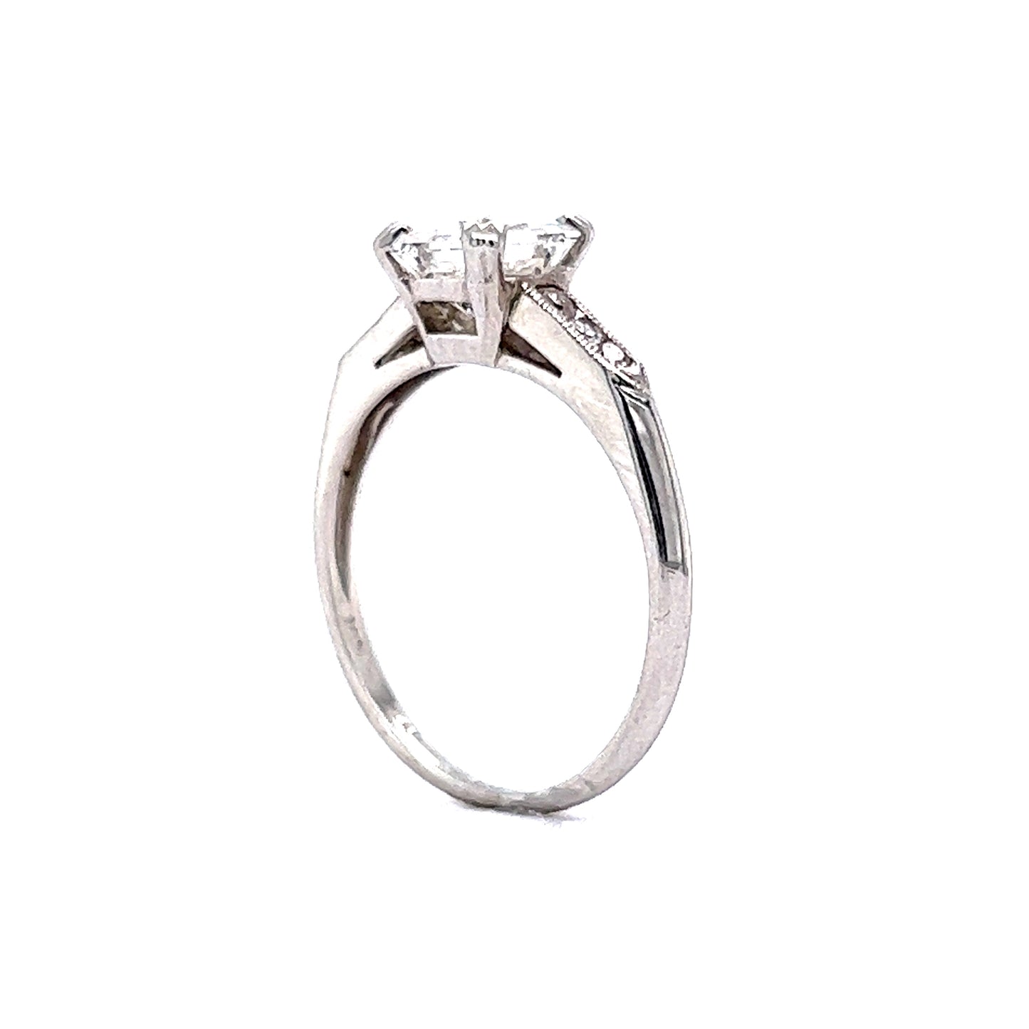 1.21 Princess Cut Diamond Engagement Ring in Platinum