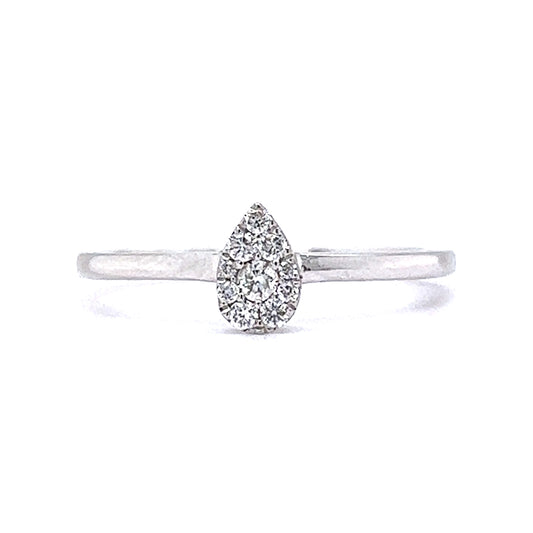 .11 Diamond Pave Right Hand Ring in 14k White Gold