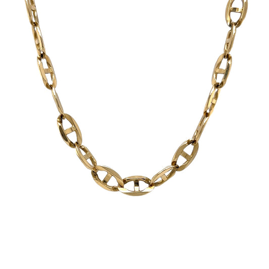 Mariner Link Chain Necklace in 14k Yellow Gold