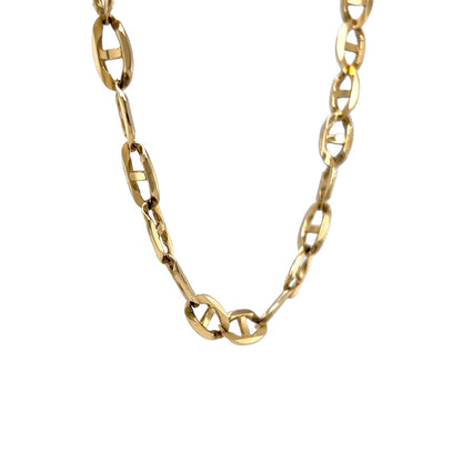 Mariner Link Chain Necklace in 14k Yellow Gold