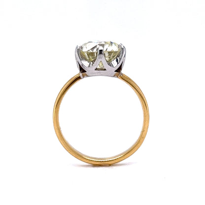 3.17 Old European Cut Solitaire Engagement Ring in 14k Yellow Gold