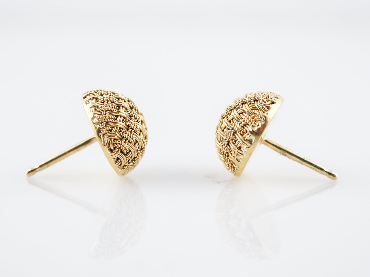 Vintage Earrings Mid-Century in 18k Yellow Gold