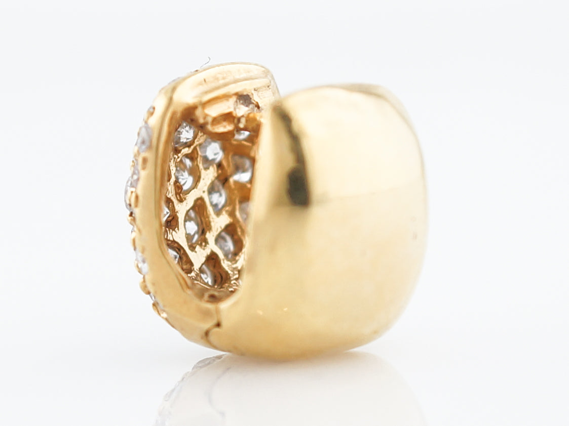 Earrings Modern 2.12 Round Brilliant Cut Diamonds in 14K Yellow Gold