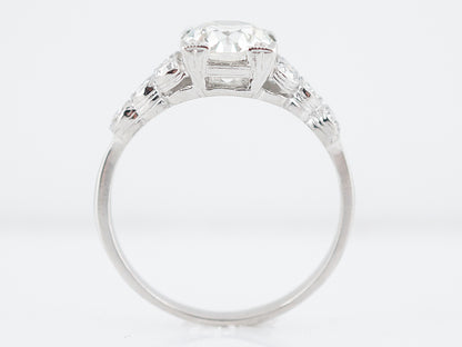 Antique Engagement Ring Art Deco 1.53 Old European Cut Diamond in Platinum